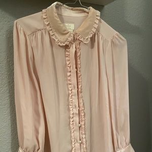 Kate Spade pink dressy blouse size 6